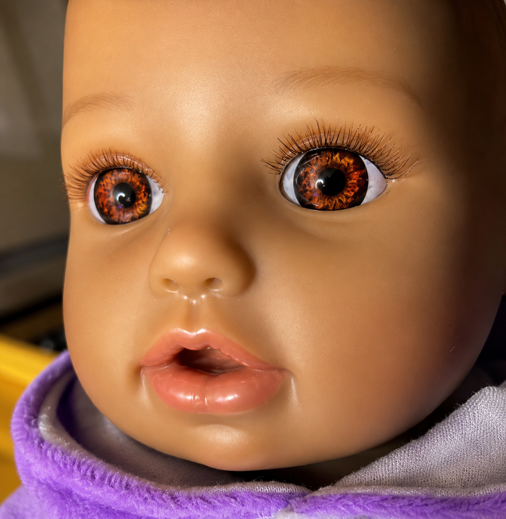 Realistic Unicorn Reborn Baby Doll – Full Vinyl Bald Baby in Purple | Collectible Lifelike Doll