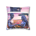 Alien Love Faux Suede Square Pillowcase, Decorative Throw