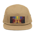 Embroidered 5 Panel Hat: Artistic Streetwear Cap, Gift for Art Lovers