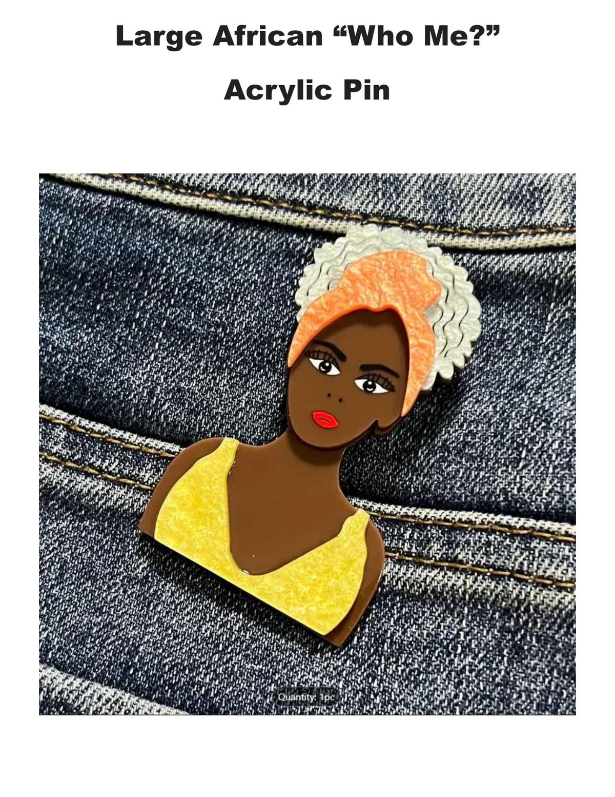 Afrocentric Lapel Pin Set: African American Art, Black Culture Accessories