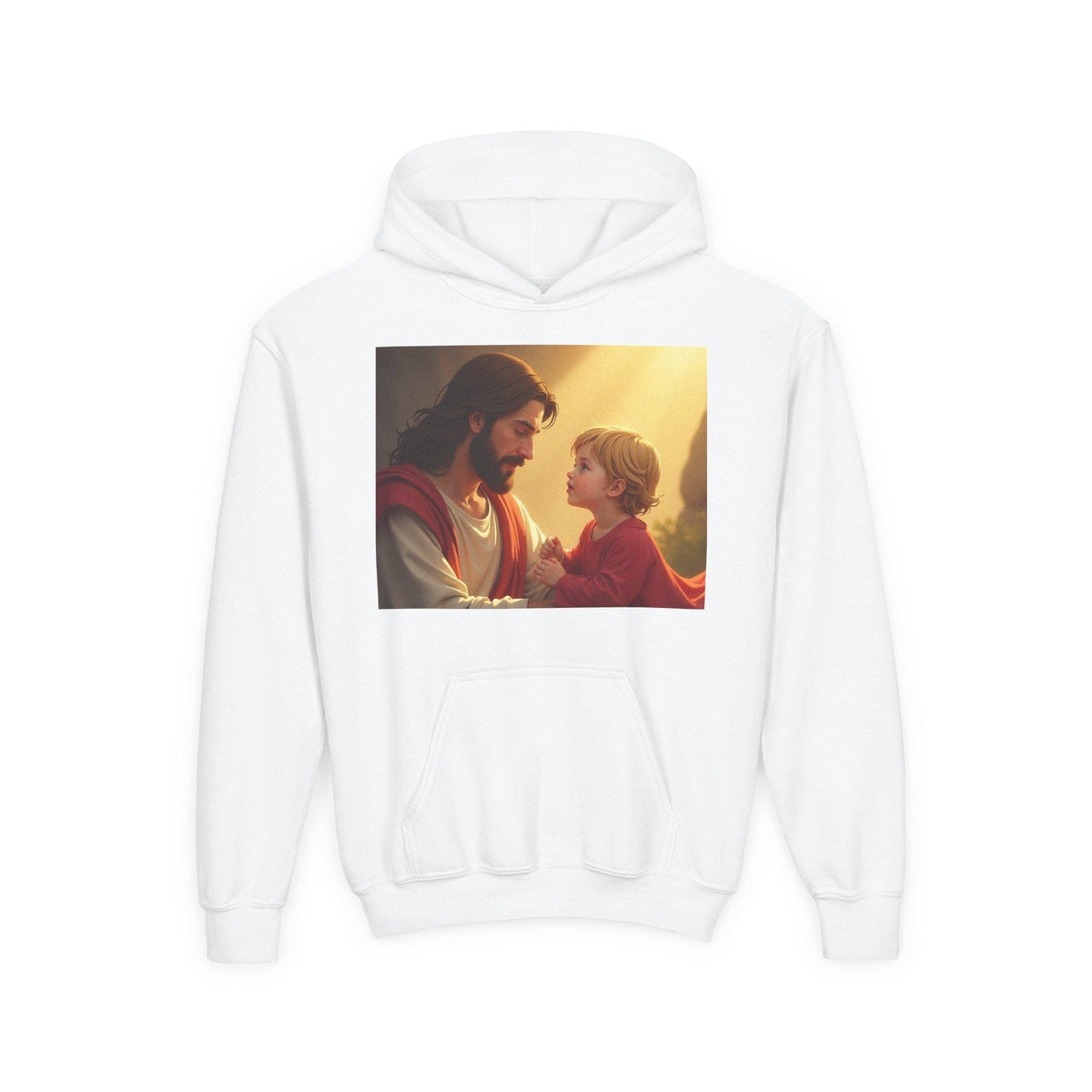 Christ and Child Youth Hoodie: Inspirational Religious Gift
