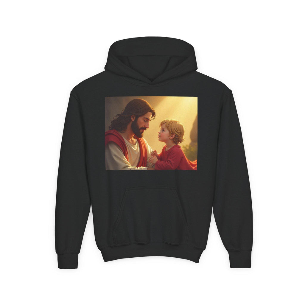 Christ and Child Youth Hoodie: Inspirational Religious Gift