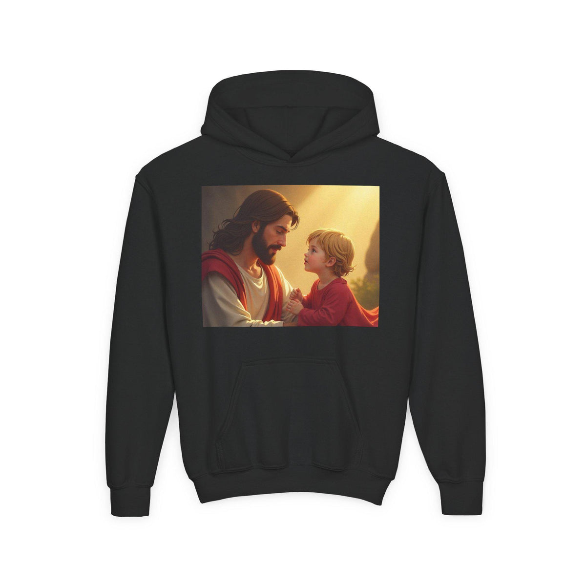 Christ and Child Youth Hoodie: Inspirational Religious Gift