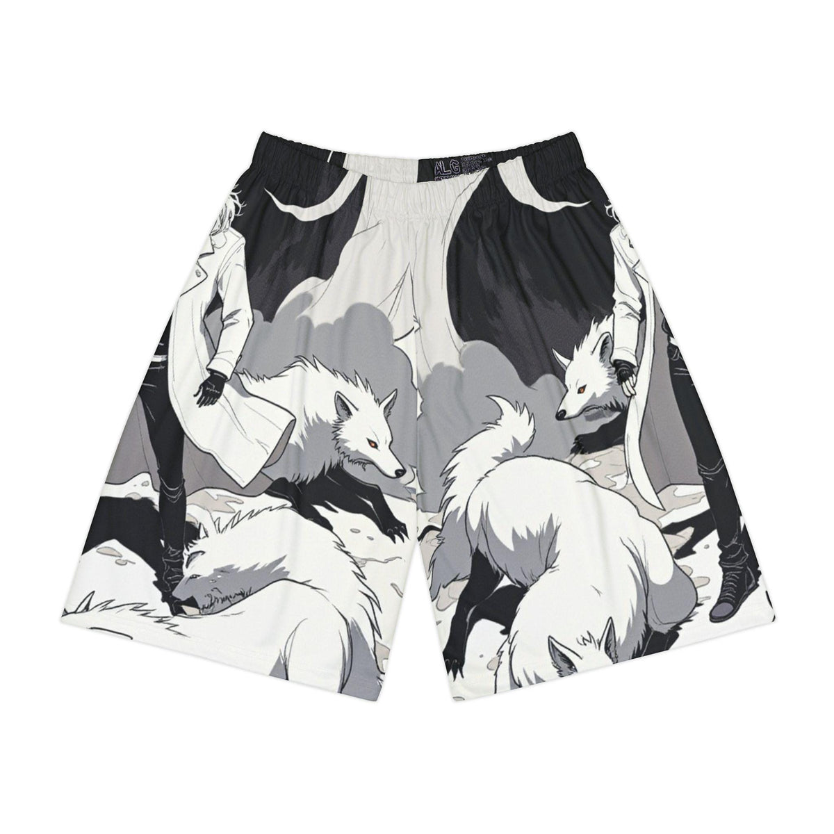 Men's Artful Sports Shorts: Vibrant Polyester Athletic Wear
