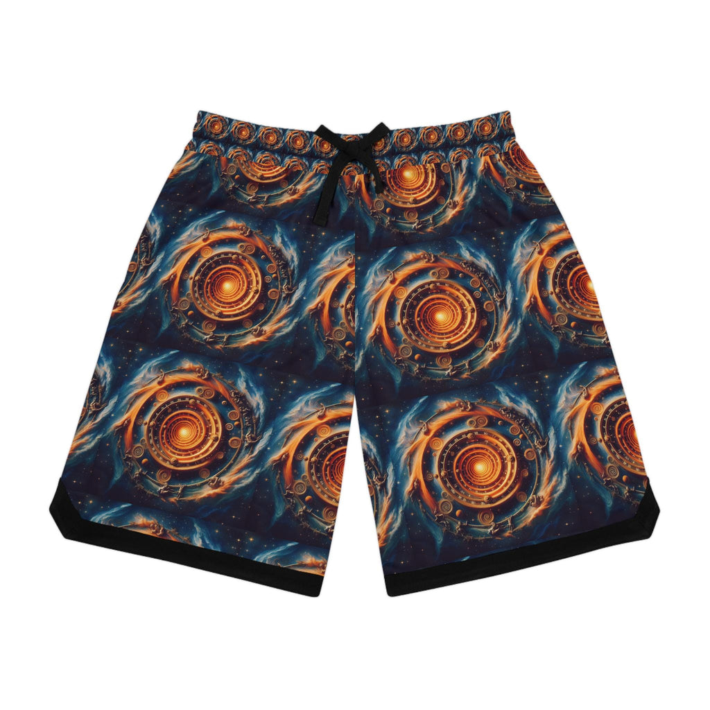 Galactic Basketball Shorts: Cosmic Print, Moisture-Wicking Sportswear
