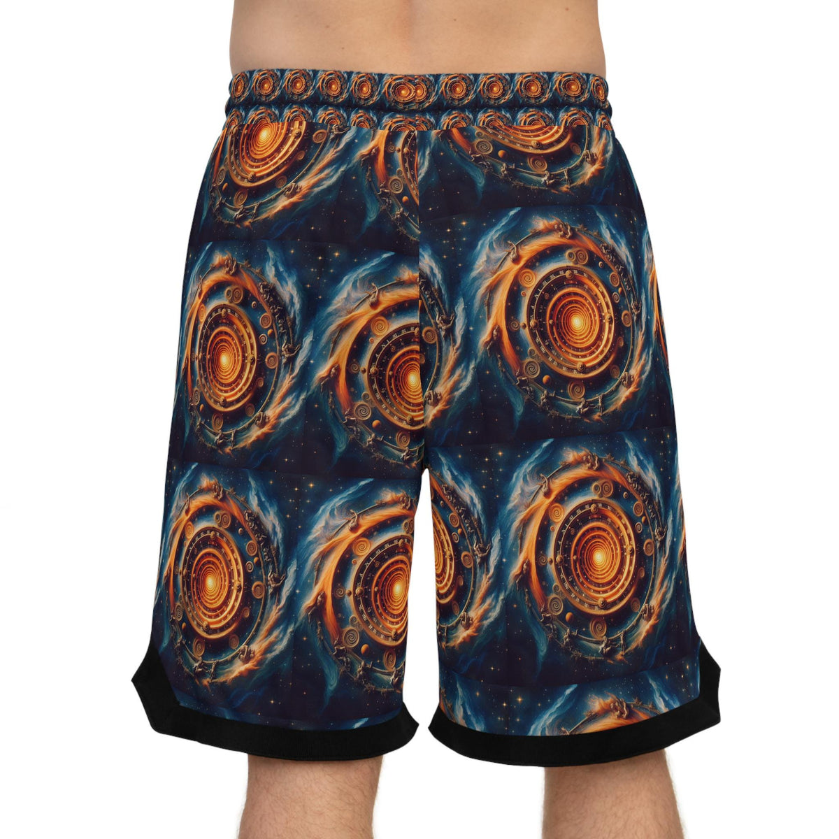 Galactic Basketball Shorts: Cosmic Print, Moisture-Wicking Sportswear