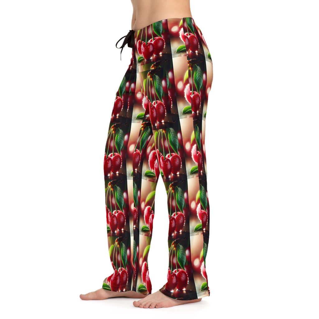 Cherry Print Pajama Pants: Women's Cozy Lounge Wear