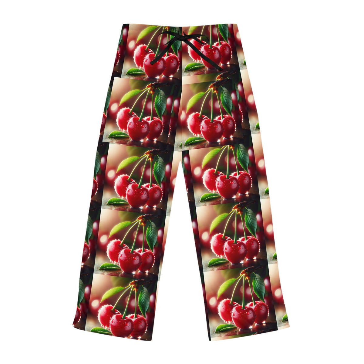 Cherry Print Pajama Pants: Women's Cozy Lounge Wear