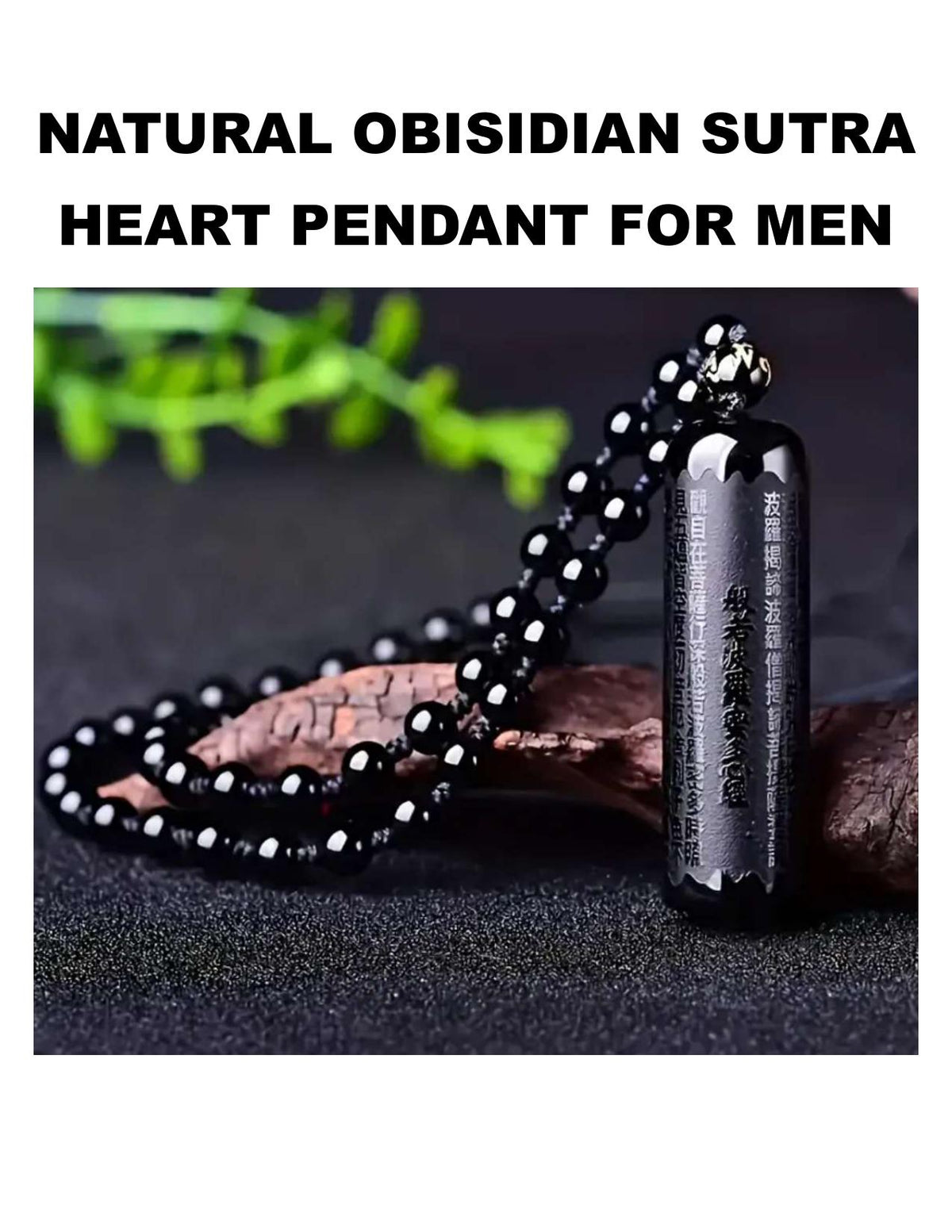 Obsidian Heart Pendant Necklace: Black Volcanic Stone, Protection Amulet