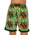 Vibrant Basketball Rib Shorts: Colorful Athletic Streetwear