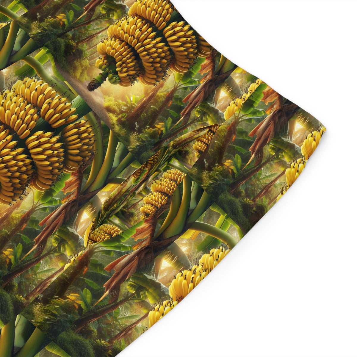 Tropical Banana Print Board Shorts: Men's Summer Beach Swim Trunks