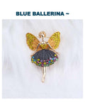 Crystal Ballerina Brooch: Vintage-Style Ballet Dancer Pin