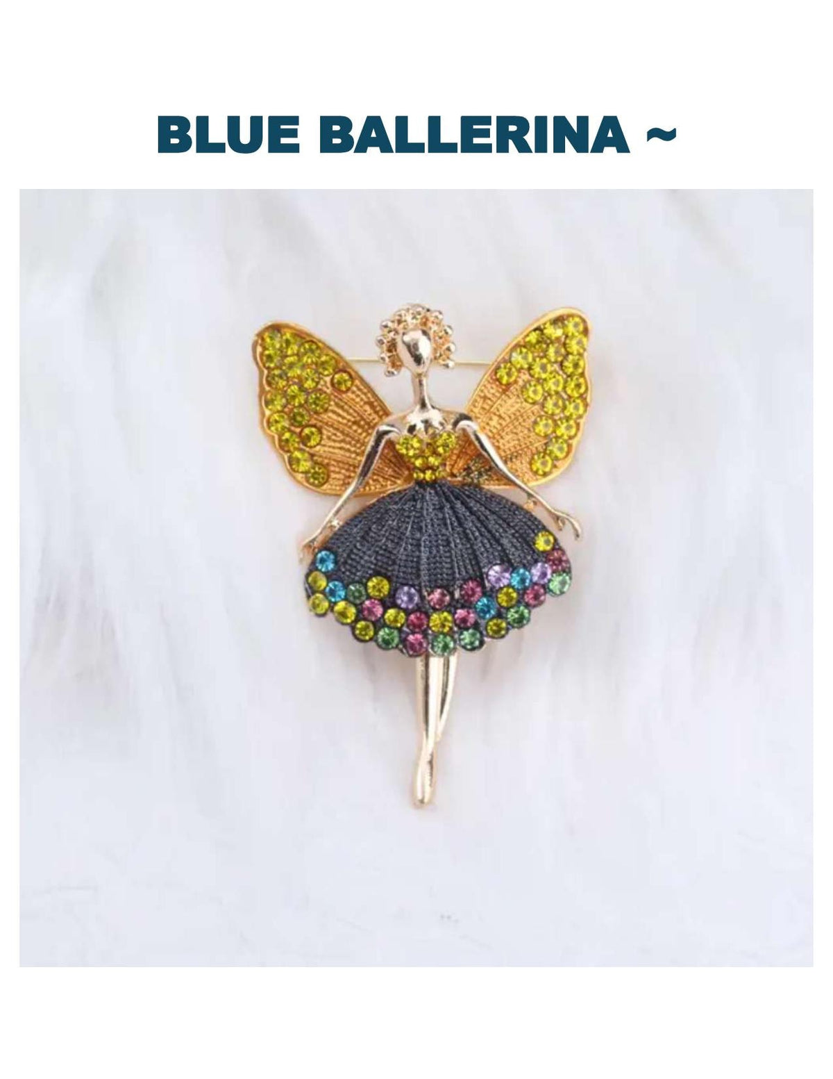 Crystal Ballerina Brooch: Vintage-Style Ballet Dancer Pin