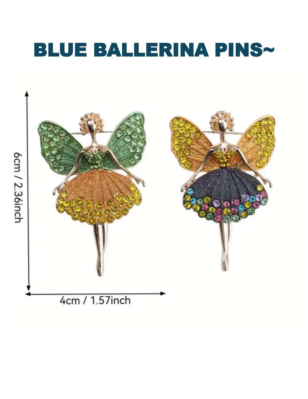 Crystal Ballerina Brooch: Vintage-Style Ballet Dancer Pin