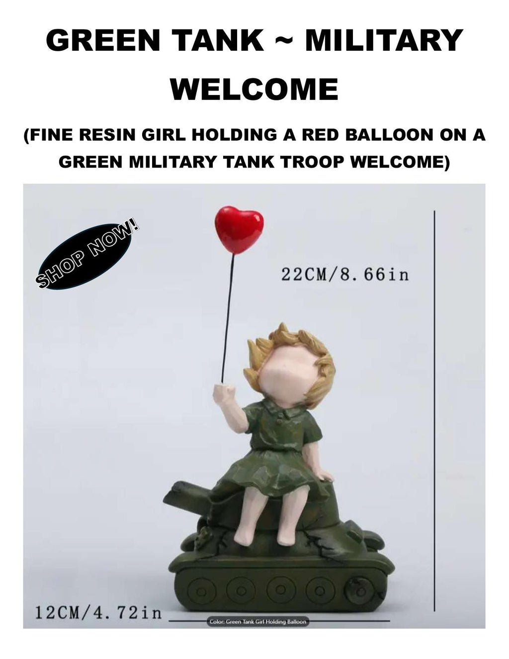 Army Tank Figurine Keepsake
