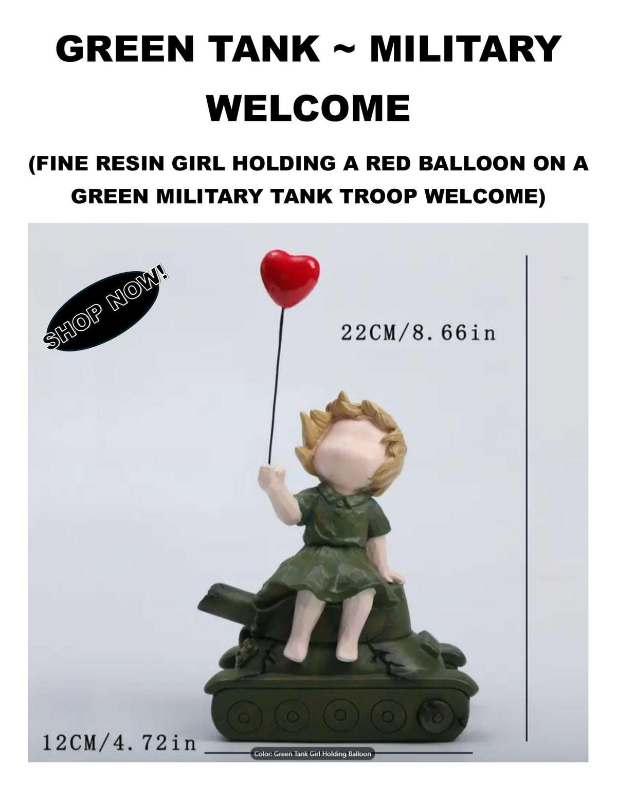 Army Tank Figurine Keepsake