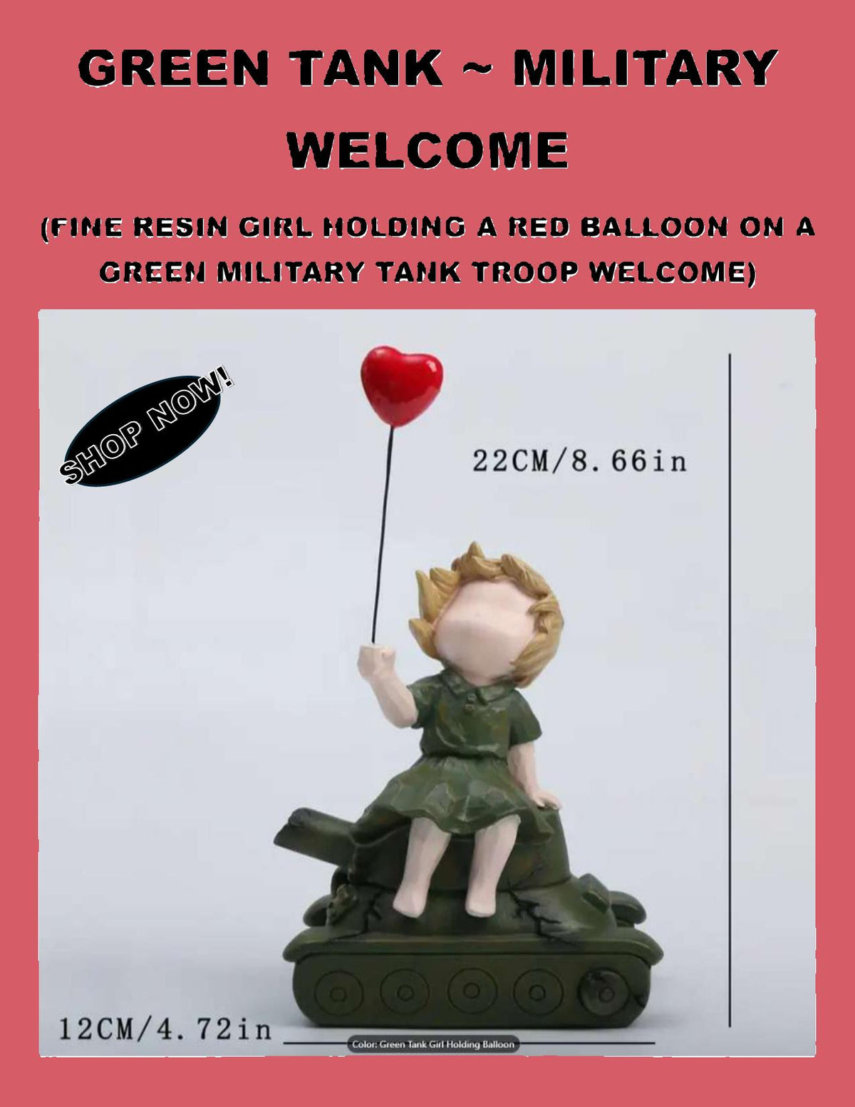 Army Tank Figurine Keepsake