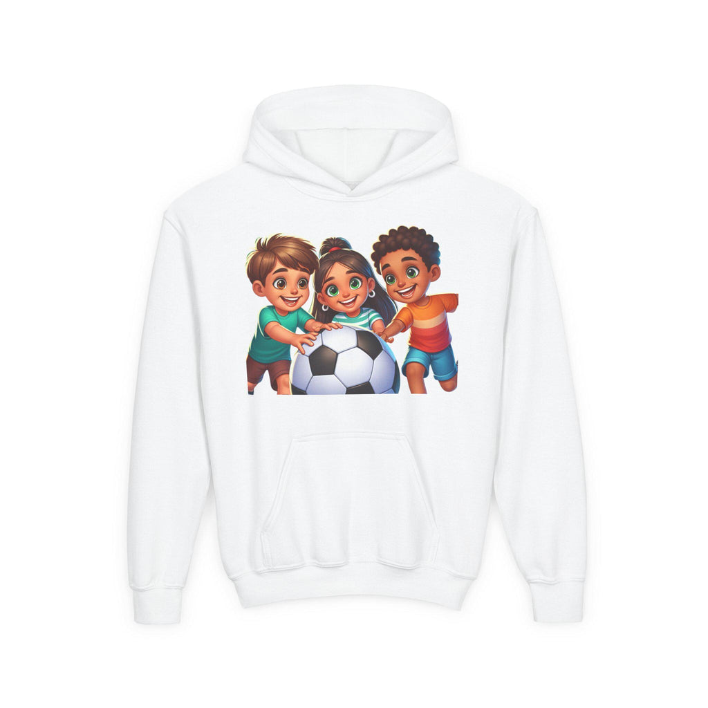 Colorful Soccer Kids Hoodie: Youth Athletic Sweatshirt