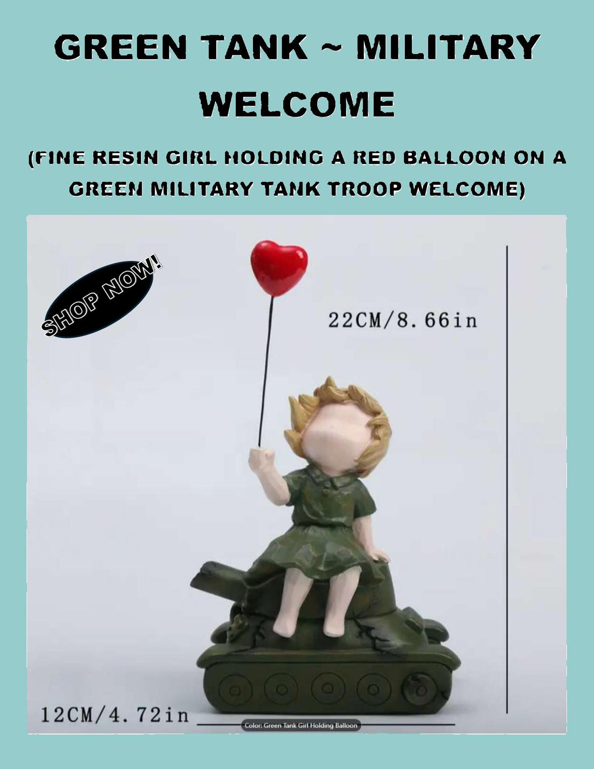 Army Tank Figurine Keepsake