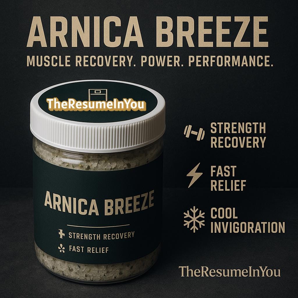 Arnica Breeze Muscle Recovery Bath Soak: Cooling Spa Gift