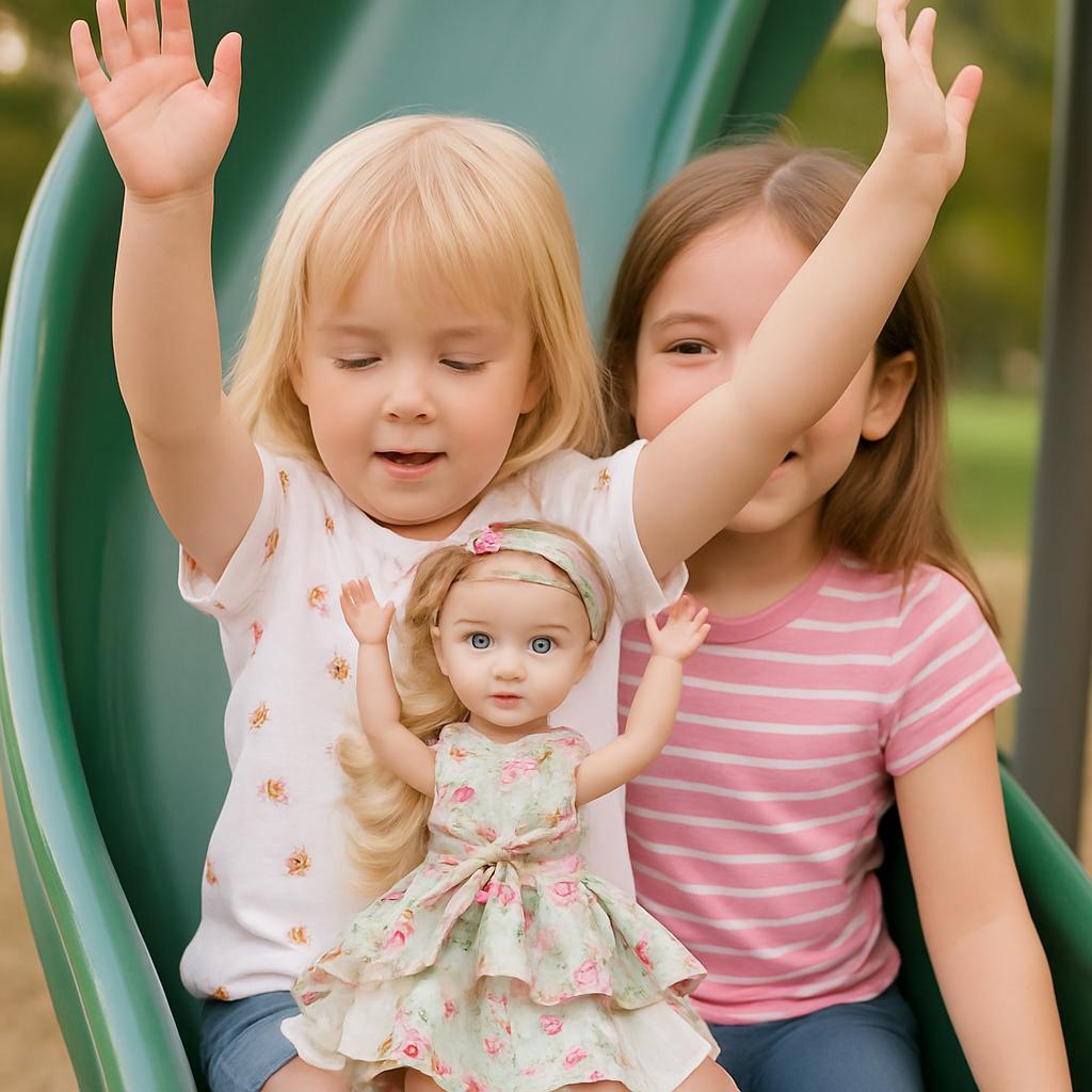 14” Ball Jointed Doll – Blonde Hair BJD Collector Doll with Floral Dress