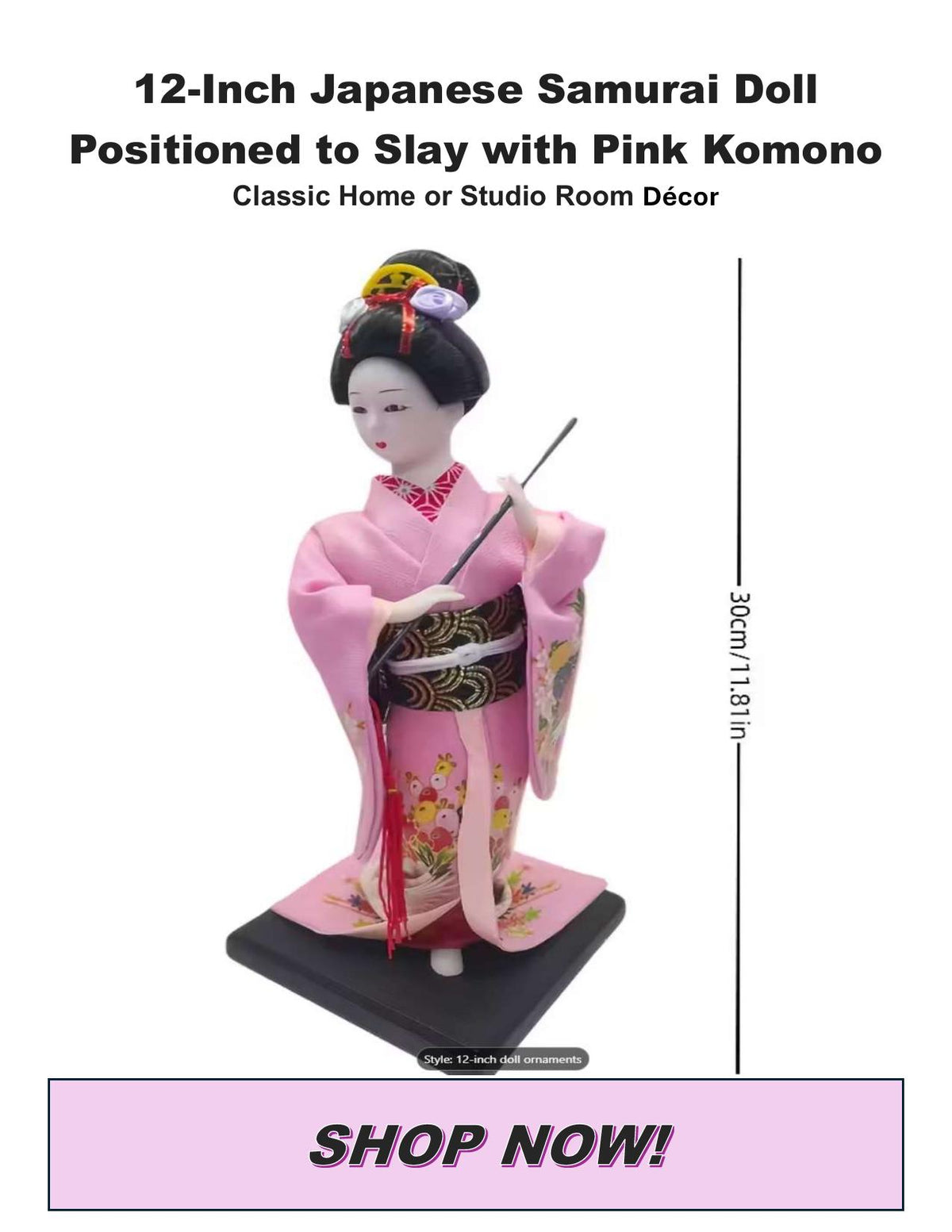 Limited Rare Edition - 12-Inch Delicately Handcrafted Japanese Kimono Dolls - More to Come!!