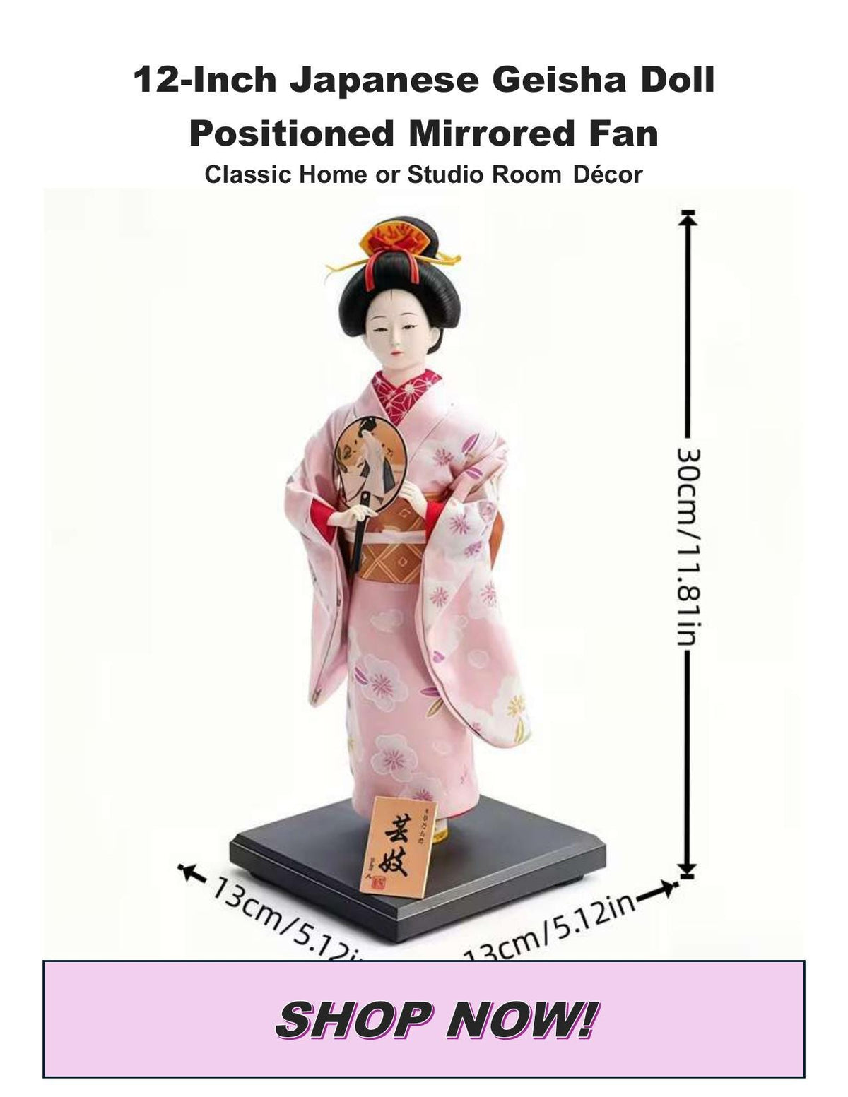 Limited Rare Edition - 12-Inch Delicately Handcrafted Japanese Kimono Dolls - More to Come!!