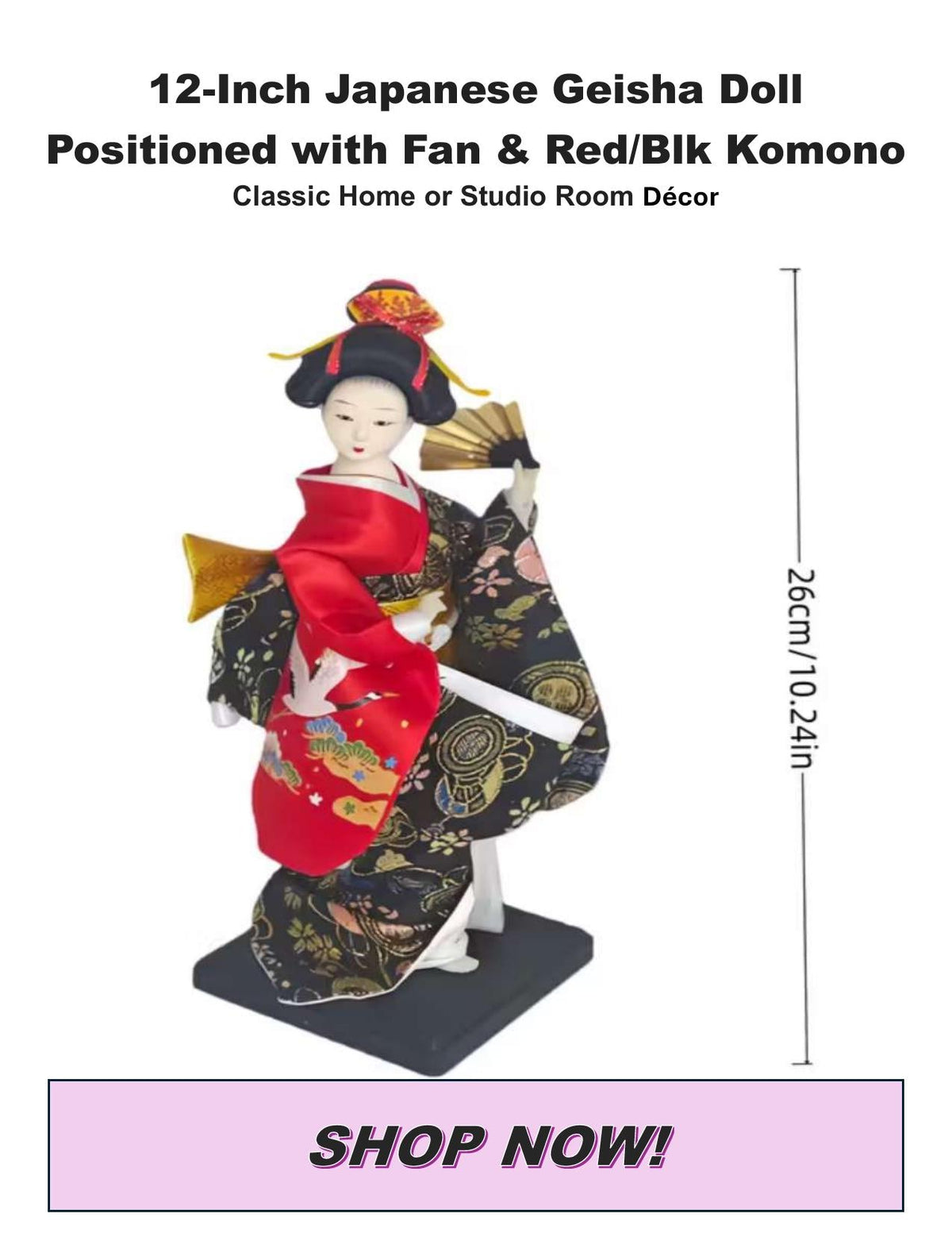 Limited Rare Edition - 12-Inch Delicately Handcrafted Japanese Kimono Dolls - More to Come!!