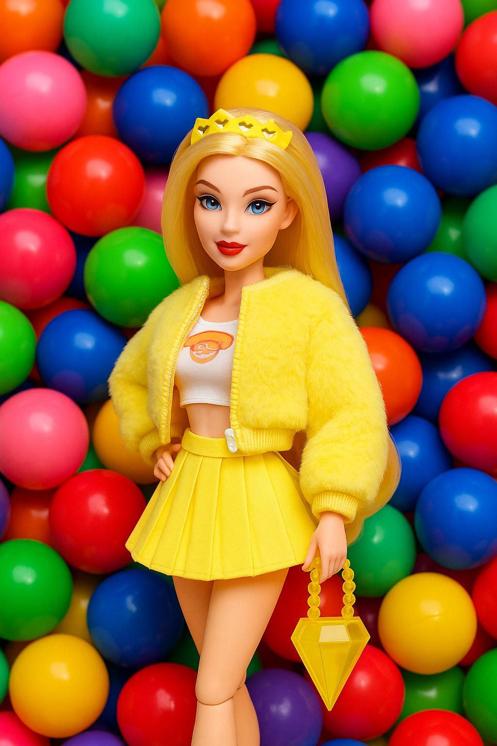 Limited-Edition 3D Honey-Blonde Fashion Doll with Bendable Joints and Free Backpack