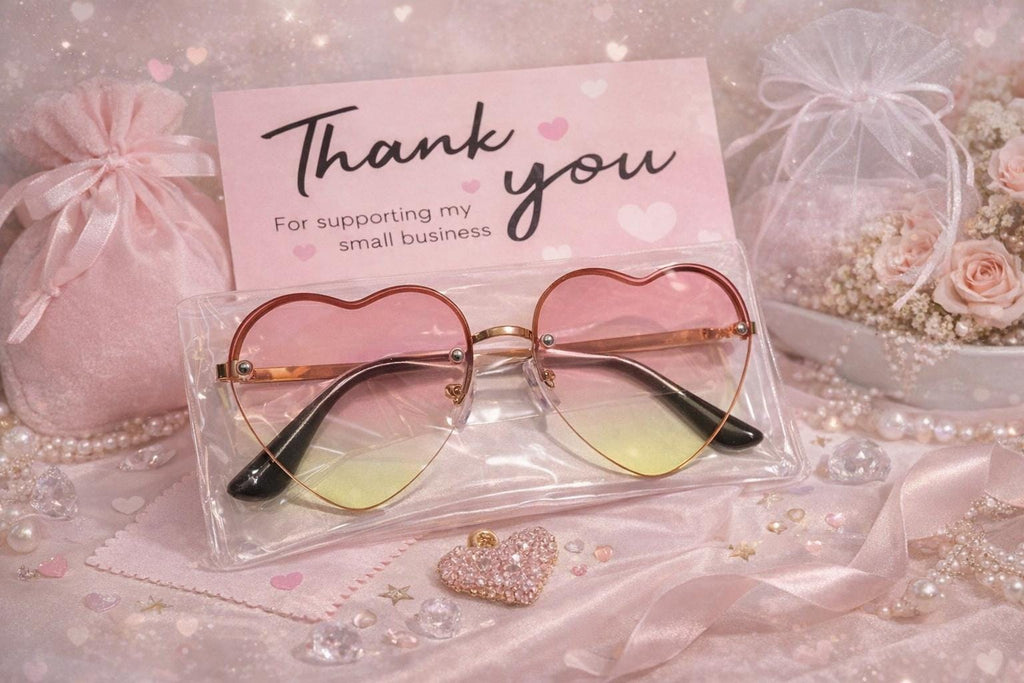 Heart Shaped Sunglasses – Rose Gold Frame, Gradient Lenses, Retro Festival Style