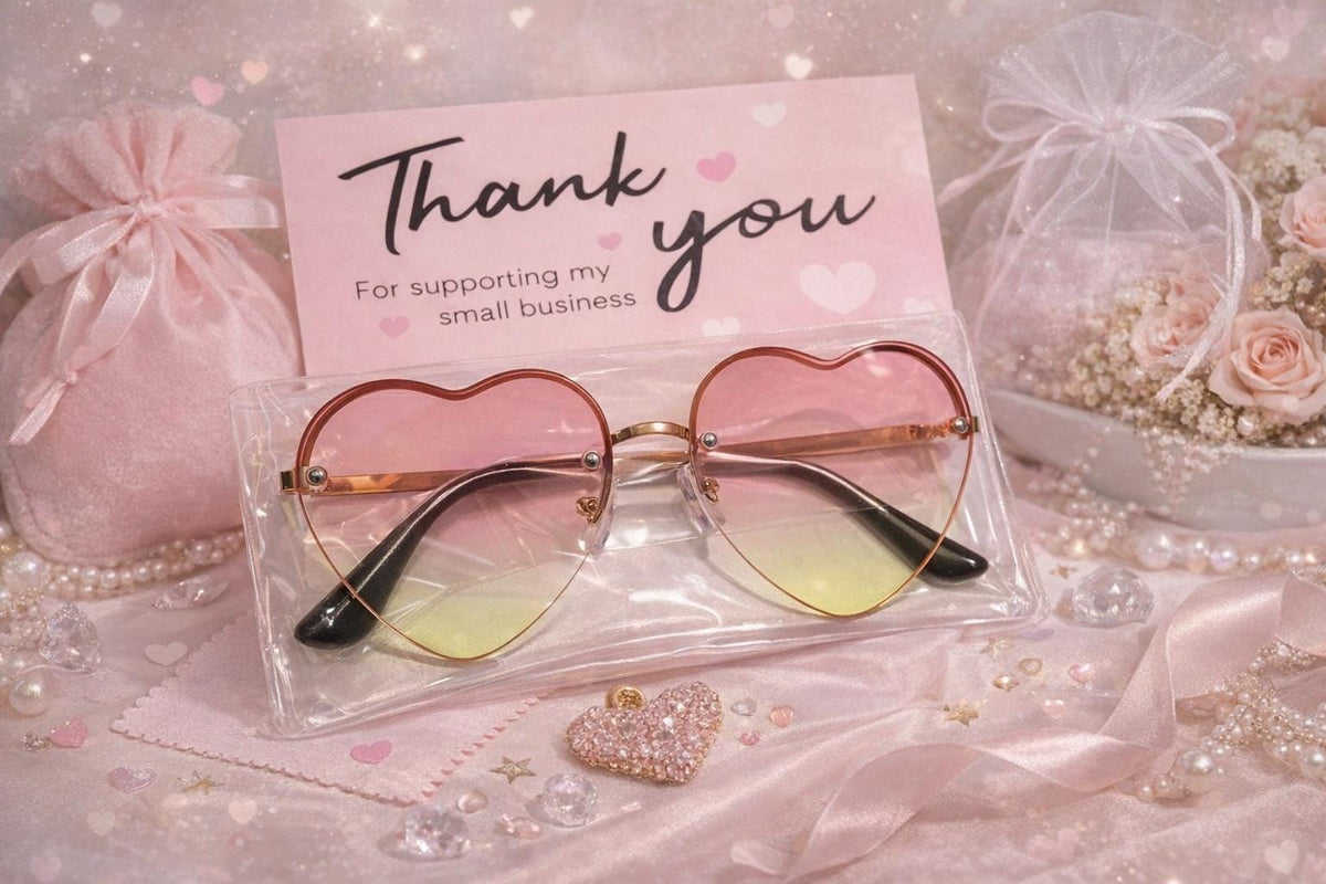 Heart Shaped Sunglasses – Rose Gold Frame, Gradient Lenses, Retro Festival Style
