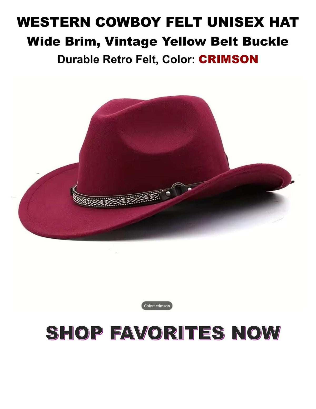 Universal Western Cowboy Hat – 3.5" Short Brim, Sleek & Timeless Style
