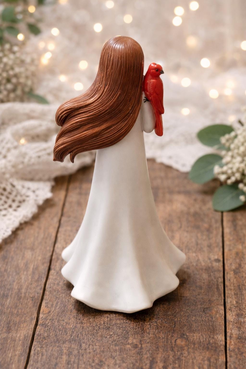 Back in Stock! Cardinal Angel Figurine | Memorial Gift for Loss | Sympathy Keepsake | Bereavement Comfort Angel