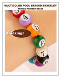 Multicolor Beaded Bracelet | Elastic Number Beads | Fun Stackable Jewelry Gift
