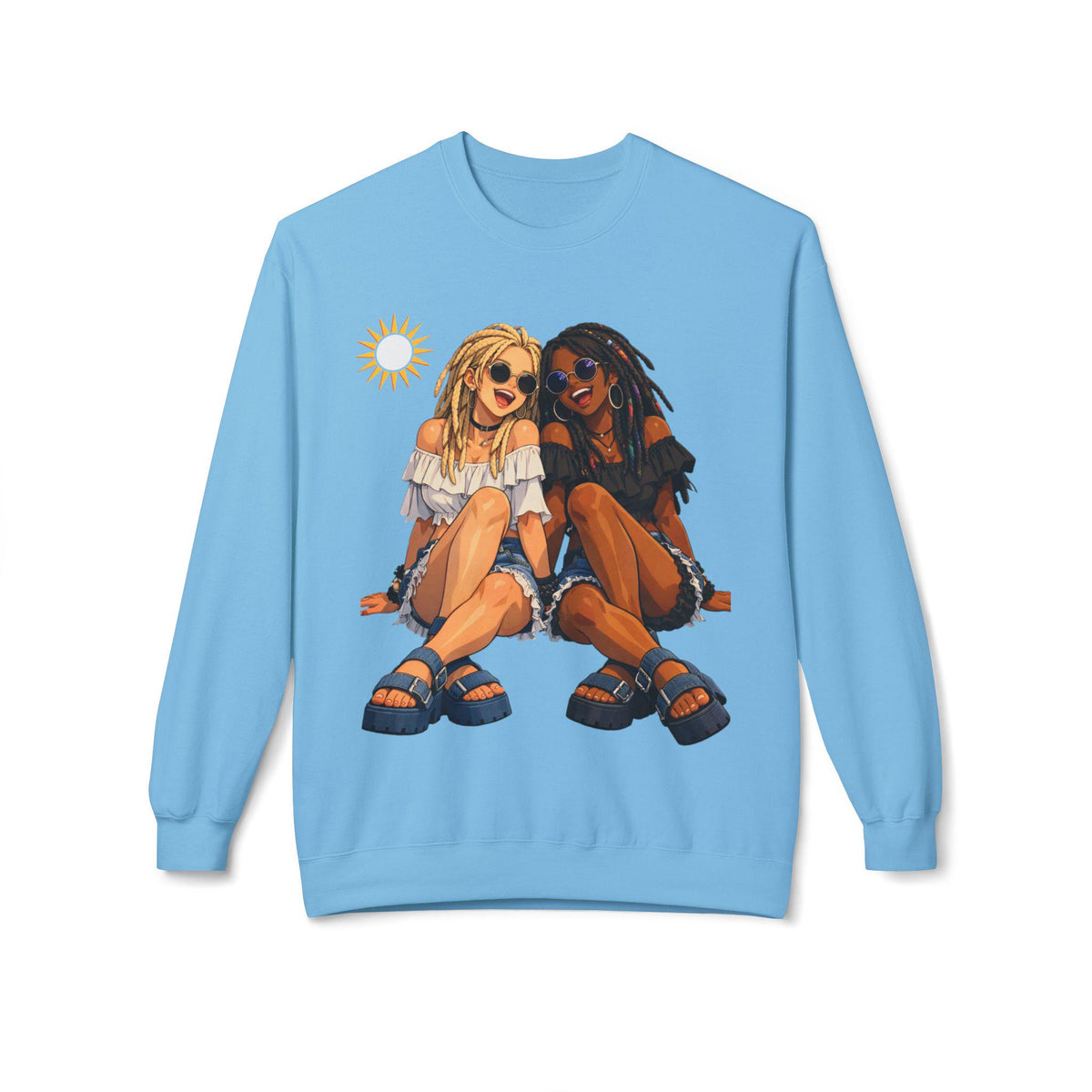 Different Roots Same Riddim sweatshirt | Friends Illustration, Beach Vibes