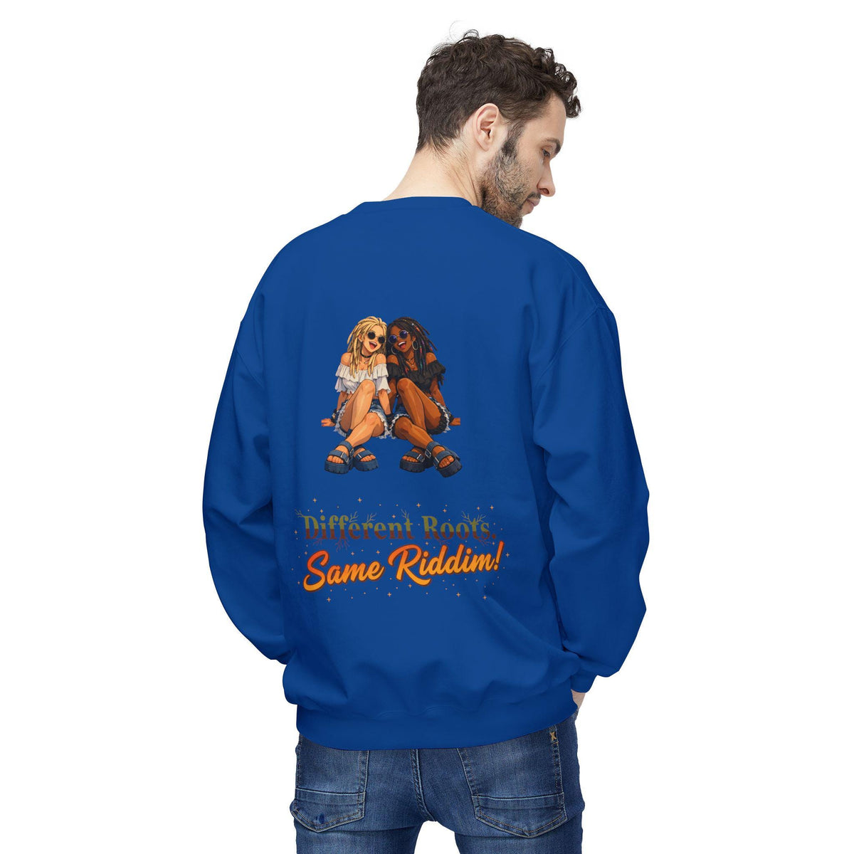 Different Roots Same Riddim sweatshirt | Friends Illustration, Beach Vibes