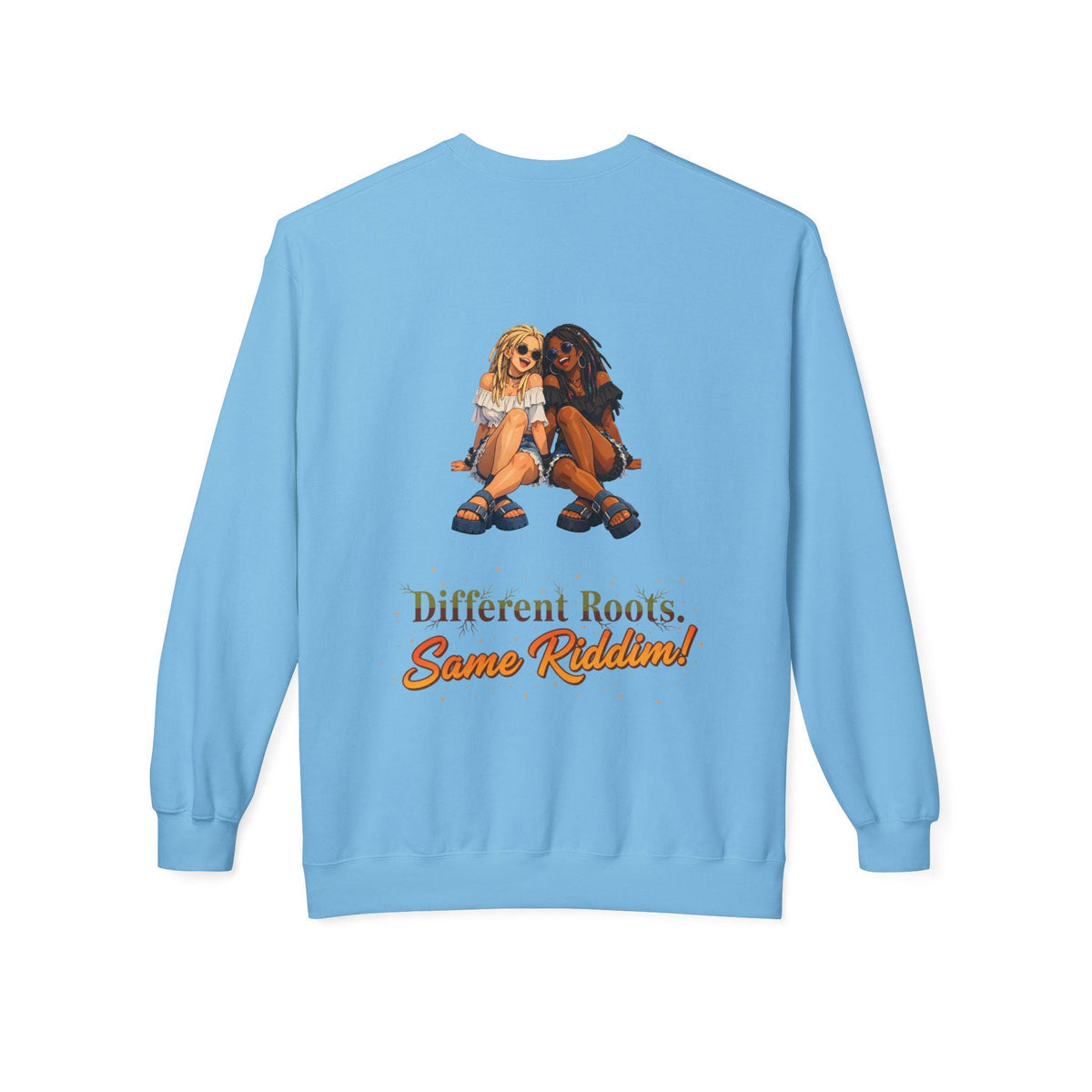 Different Roots Same Riddim sweatshirt | Friends Illustration, Beach Vibes