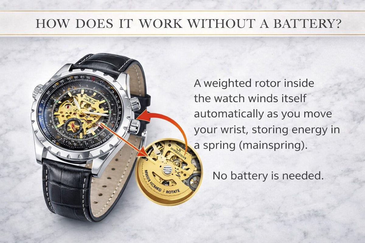 Luxury Dual Dial Black Watch Men's Designer Style Statement Timepiece Gift! x1 One Available!!