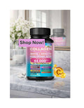 Collagen Capsules with Biotin & Hyaluronic Acid – Hair Skin Nail Support Supplement – Glow Support Wellness