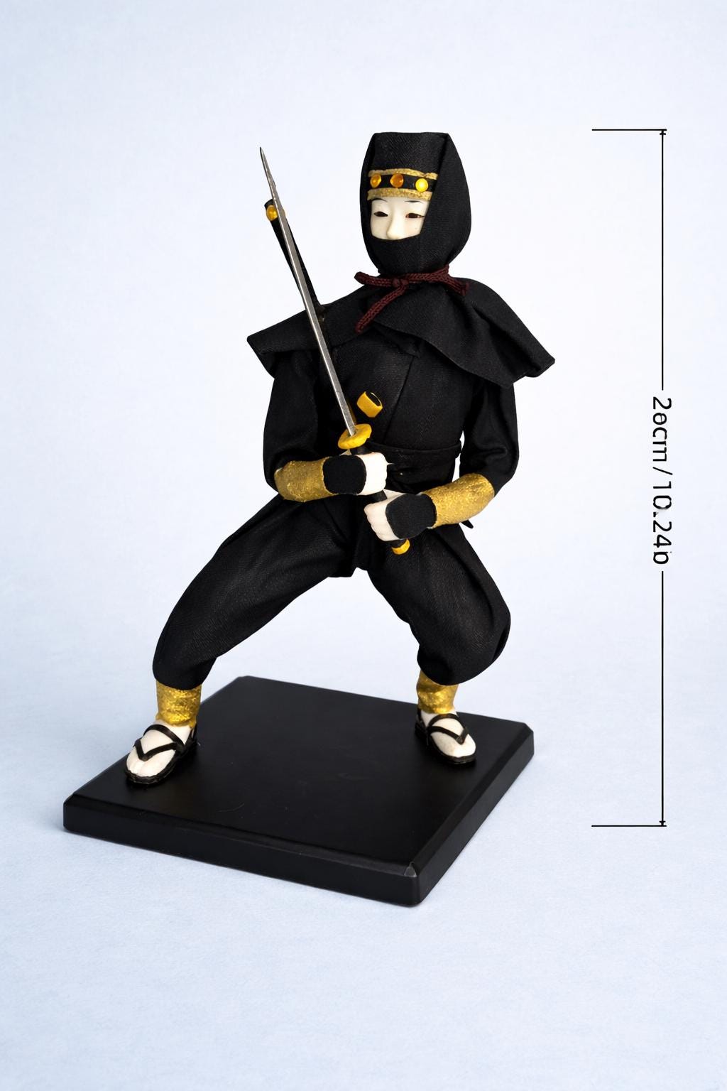 Japanese Rare Ninja Warrior Figurine Katana Statue – Shinobi Collectible Samurai