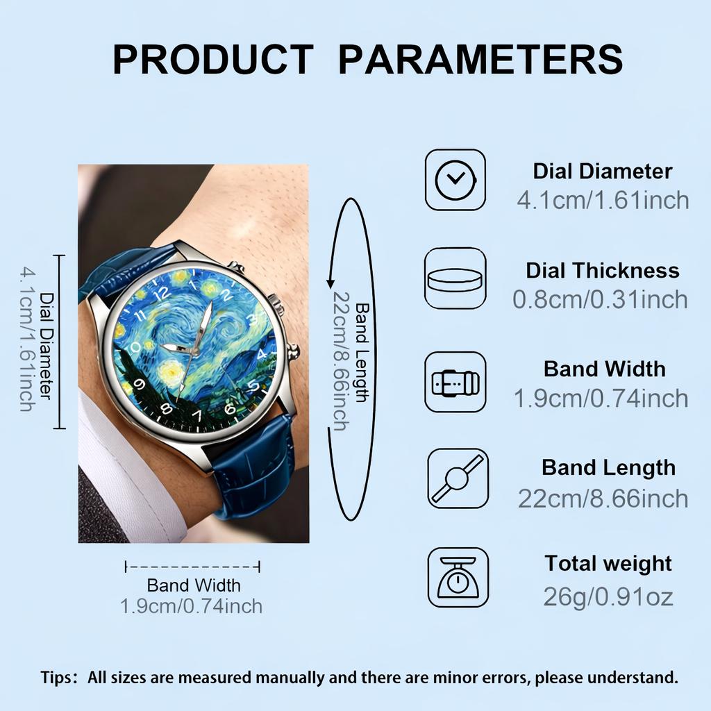 Vincent Van Gogh Starry Night Inspired Luxury Watch