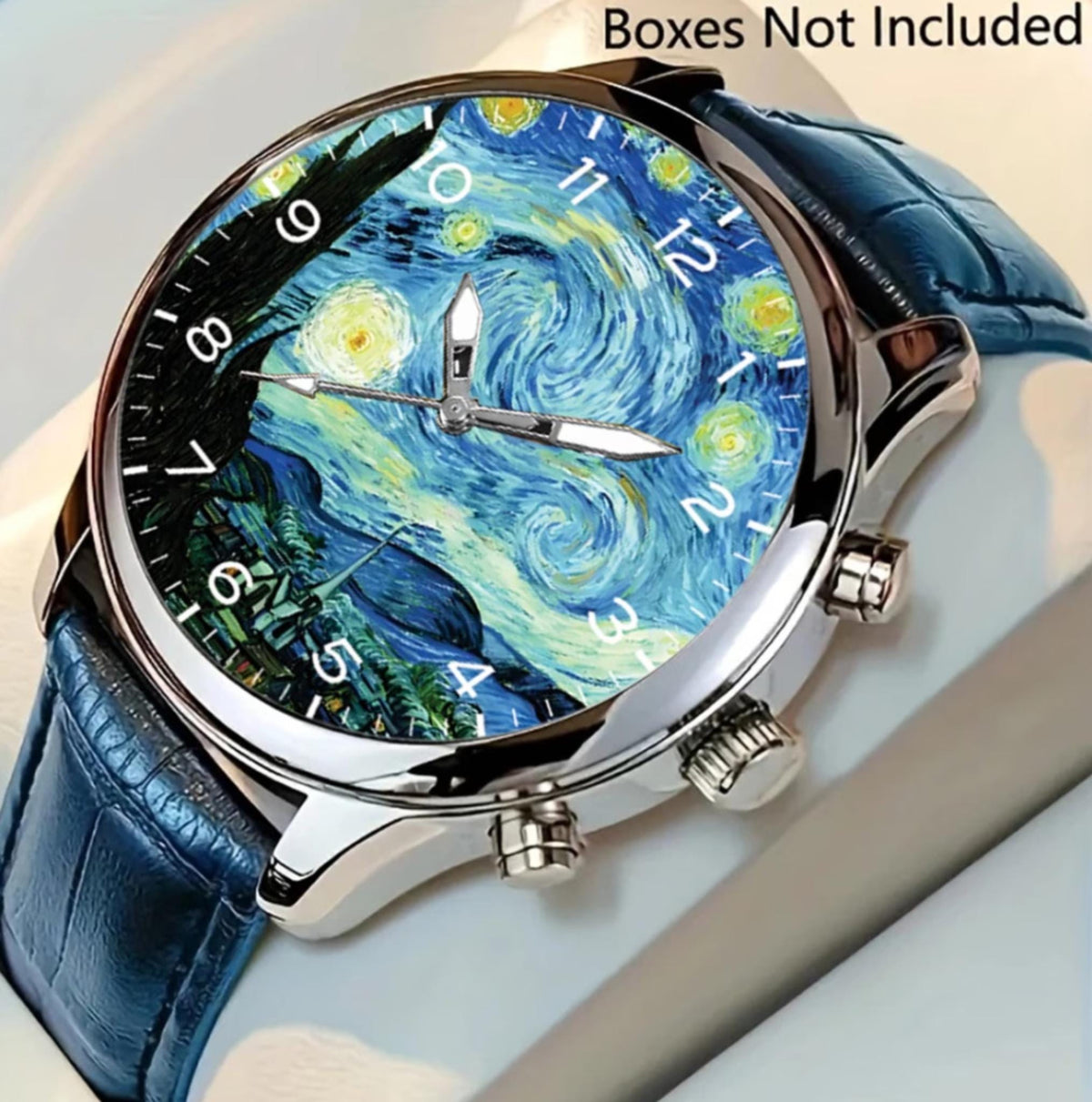 Vincent Van Gogh Starry Night Inspired Luxury Watch