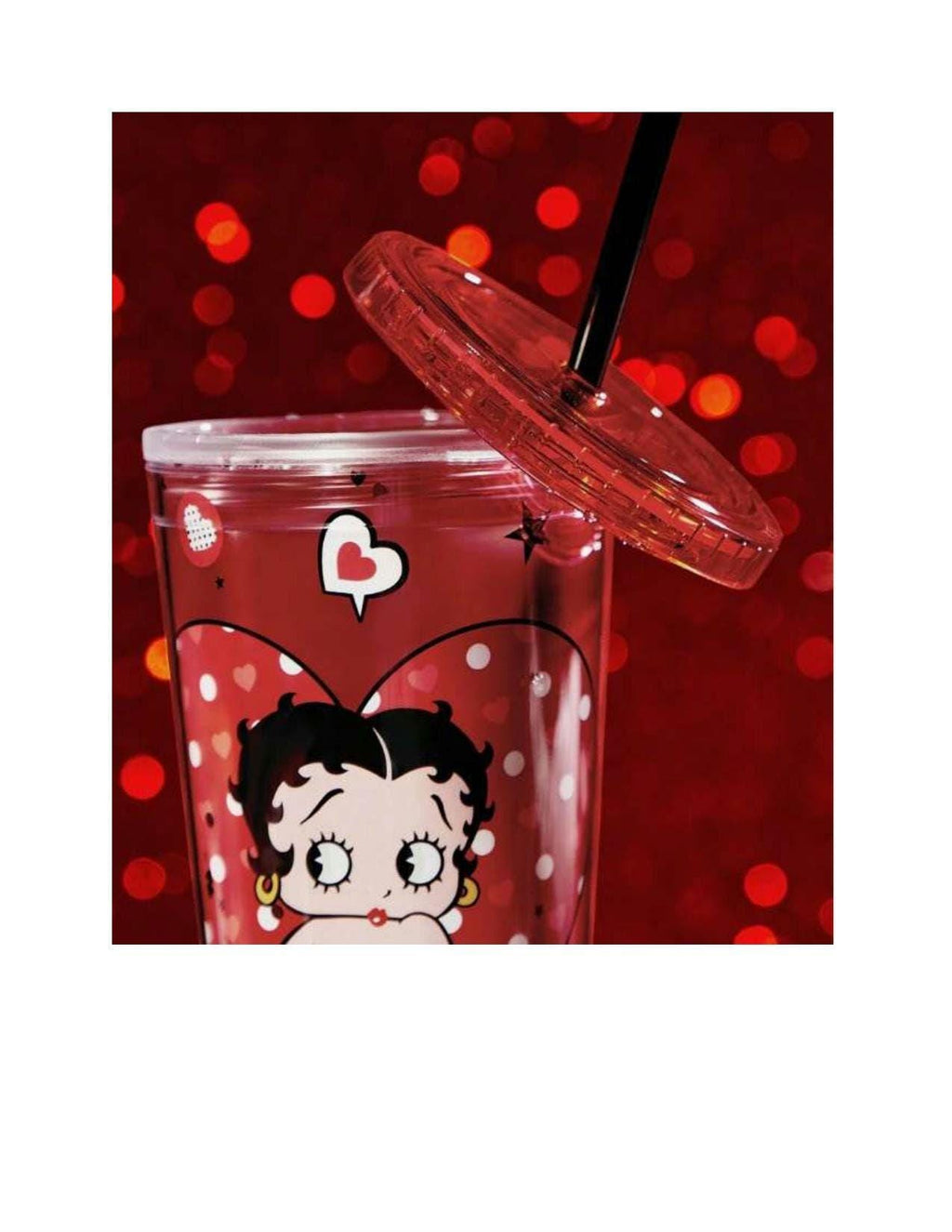 Betty Boop Glitter Tumbler Cup – Vintage Retro Drinkware Gift for Fans