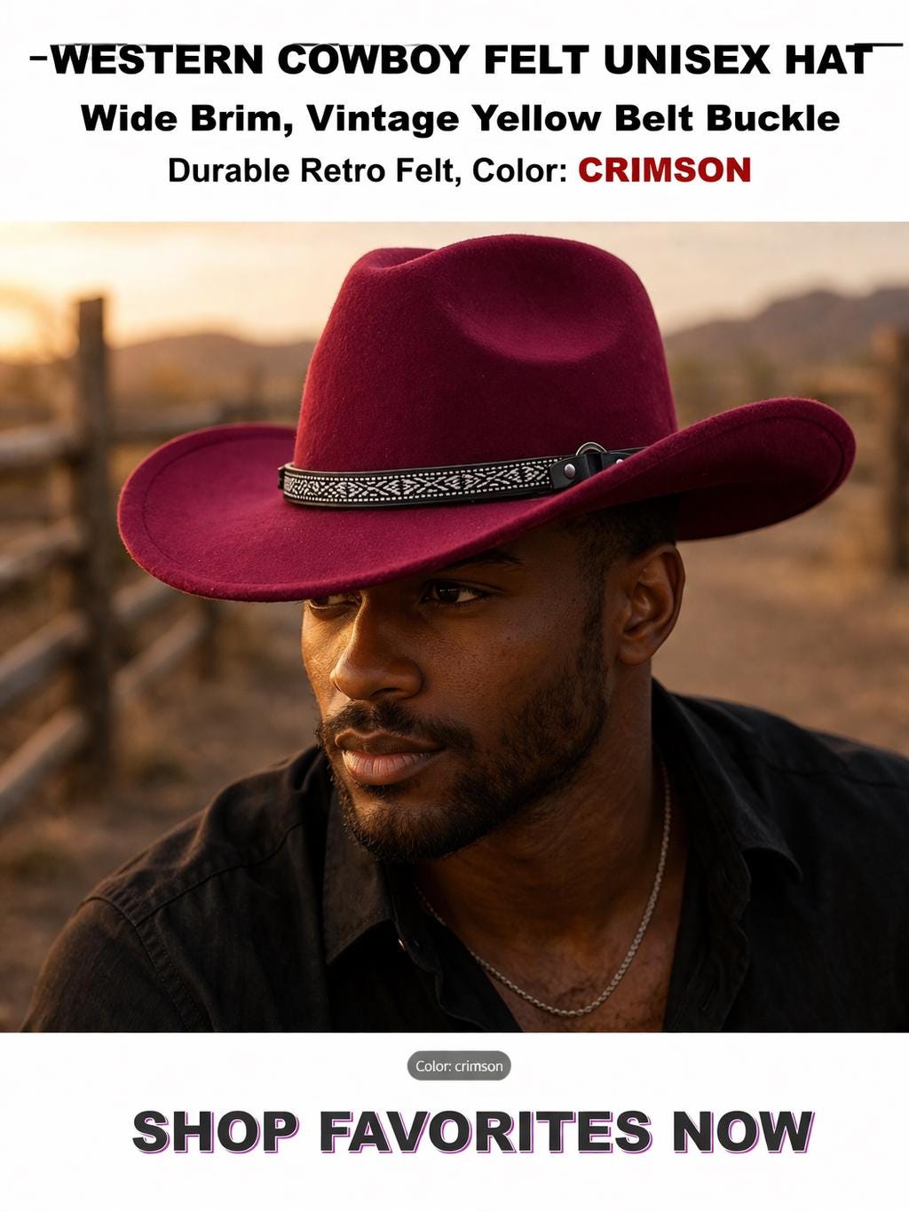 Universal Western Cowboy Hat – 3.5" Short Brim, Sleek & Timeless Style