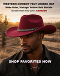 Universal Western Cowboy Hat – 3.5" Short Brim, Sleek & Timeless Style