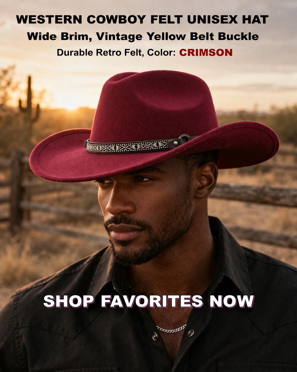 Universal Western Cowboy Hat – 3.5" Short Brim, Sleek & Timeless Style