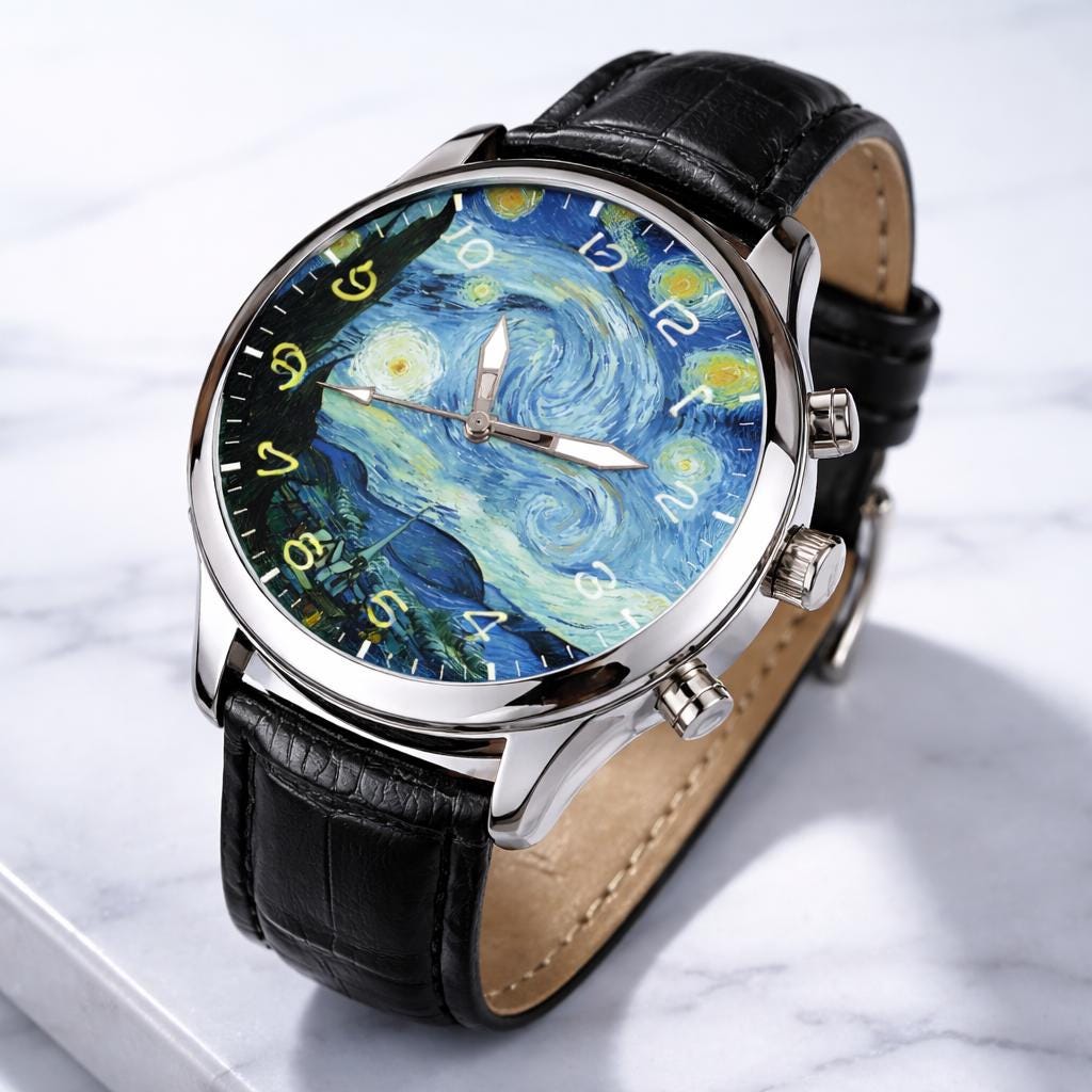 Vincent Van Gogh Starry Night Inspired Luxury Watch