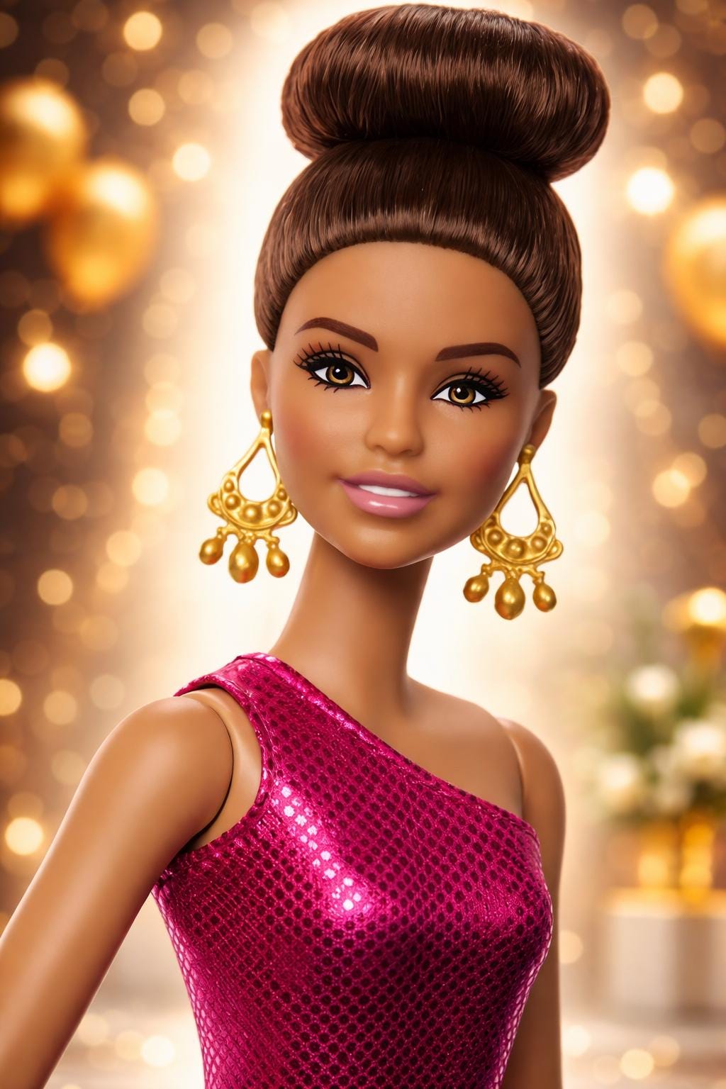 Latino Vintage Ballroom Dancer Fashion Doll – Red Championship Dress Collector Doll