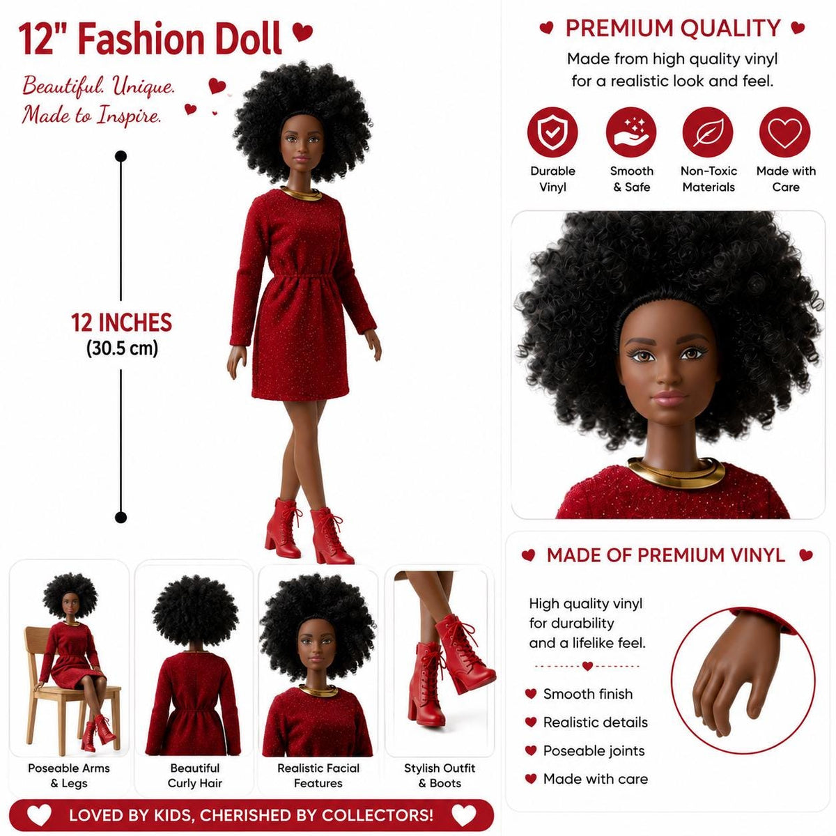 Curated African-American Authentic Barbie® Collector Doll – 12" Collectible | Only 2 Available!