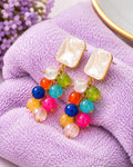 Beach Ball Statement Earrings | Colorful Beaded Dangle Earrings | Summer Jewelry Gift